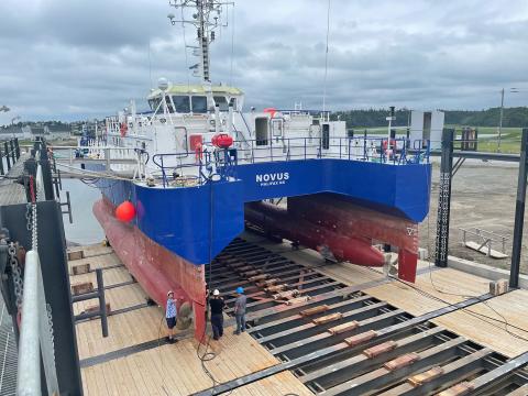 RV Novus in Drydock